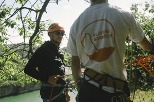 Rappelling at Lake Opal